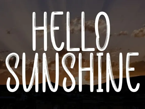 Hello Sunshine Display font