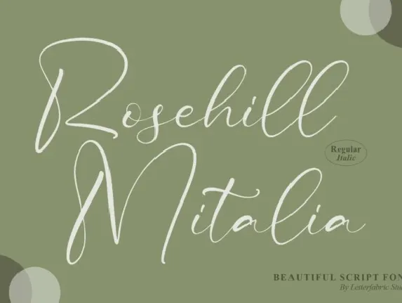 Rosehill Mitalia font