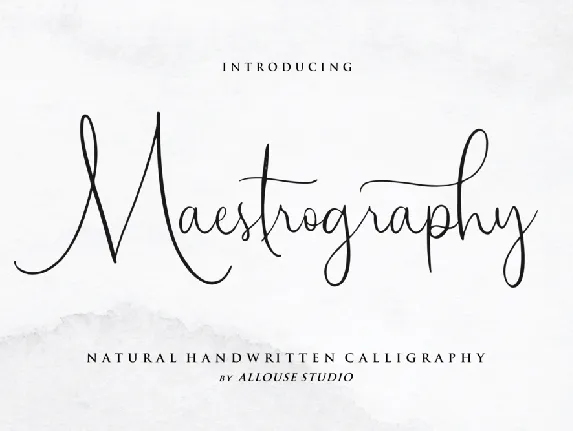 Maestrography font