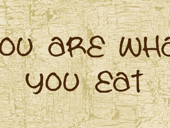 You are what you eat font