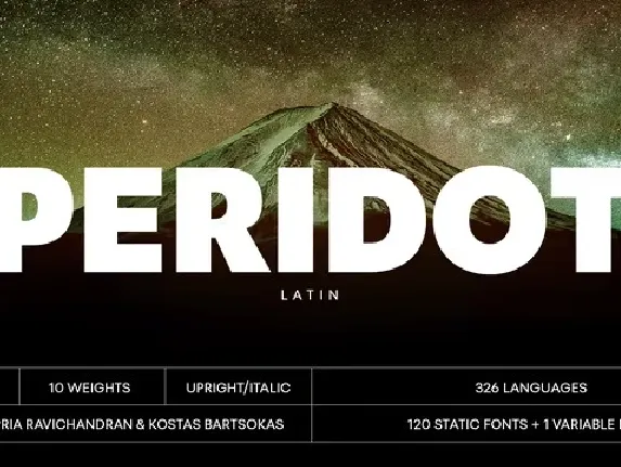 Peridot Latin Family font