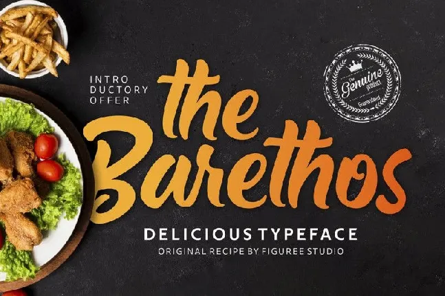 The Barethos Script font