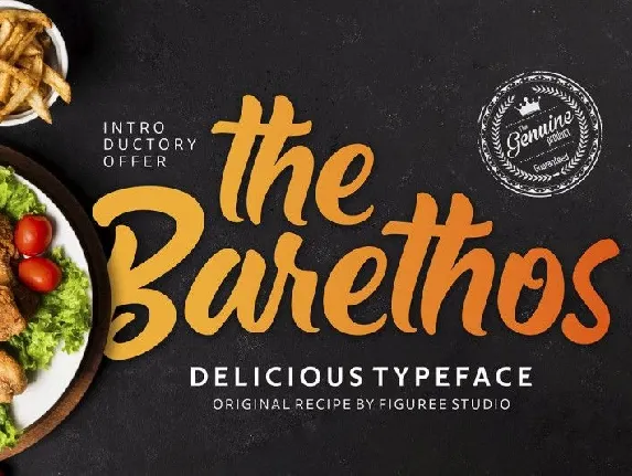 The Barethos Script font