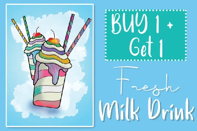 Milk shake font