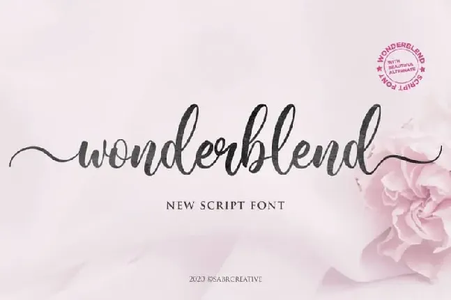 Wonderblend Calligraphy font