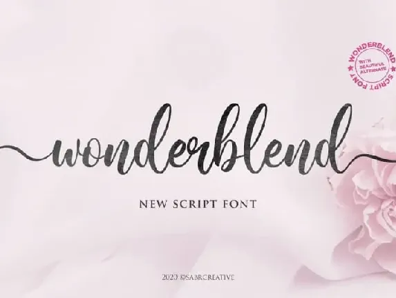 Wonderblend Calligraphy font