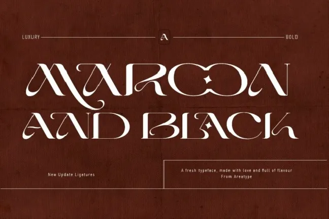 Maroon And Black font