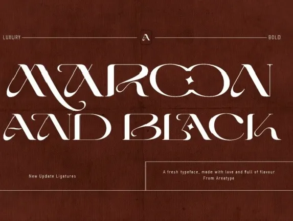 Maroon And Black font