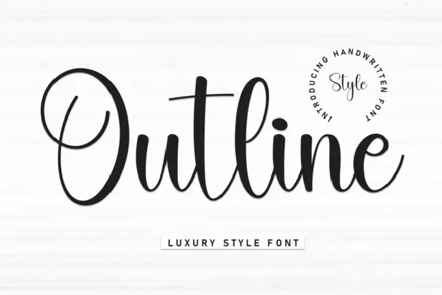 Outline Script Typeface font