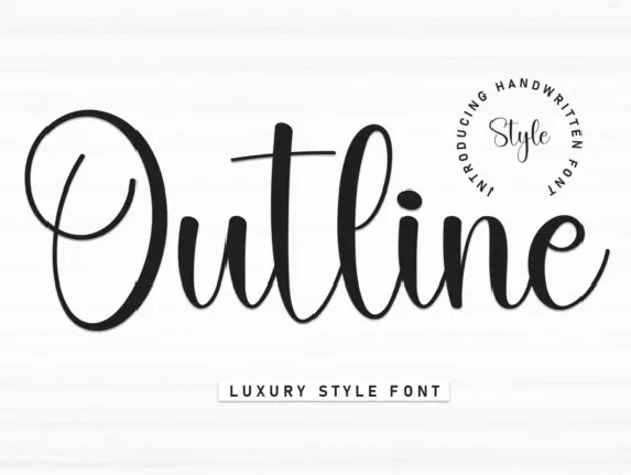 Outline Script Typeface font