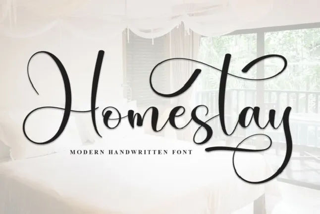 Homestay Calligraphy font