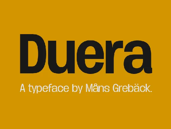 Duera PERSONAL USE font