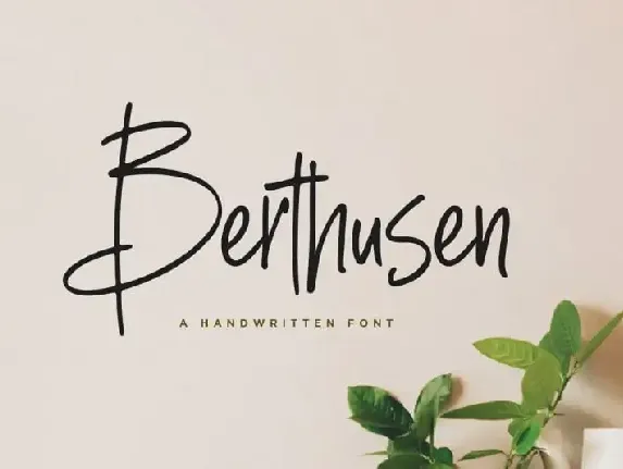 Berthusen Handwritten font