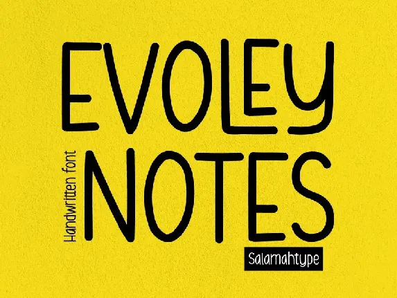 Evoley Notes font