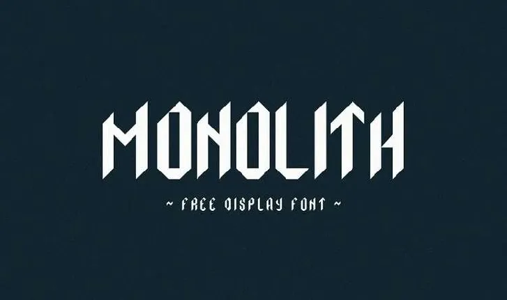 Monolith Typeface Free font