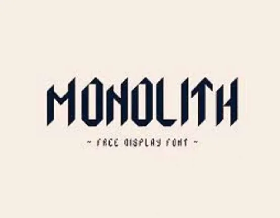 Monolith Typeface Free font