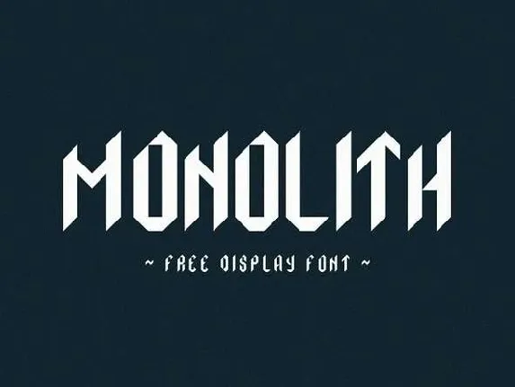 Monolith Typeface Free font