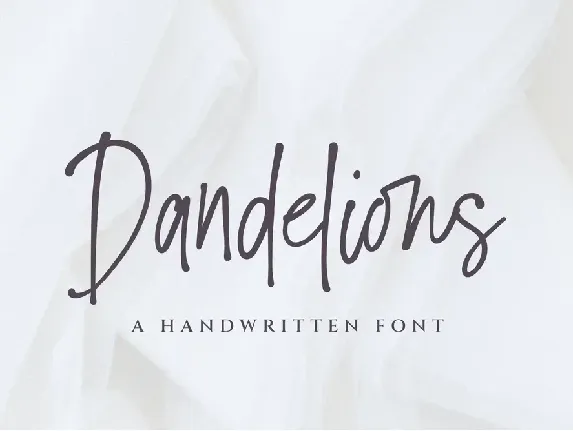 Dandelions_PERSONAL_USE_ONLY font