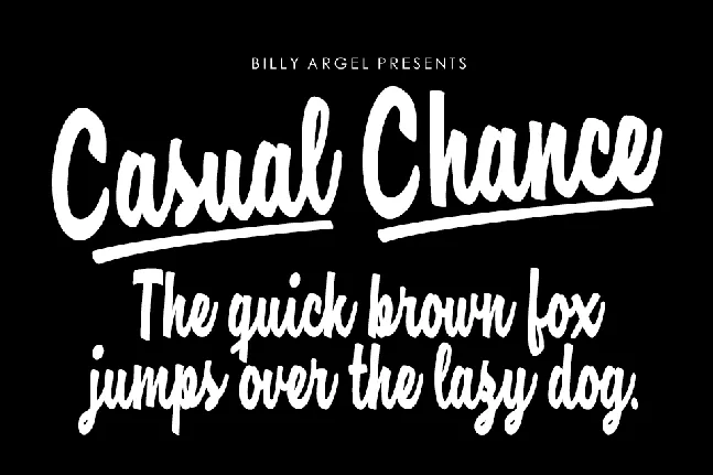 Casual Chance Personal Use font