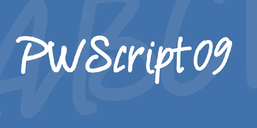 PWScript09 font