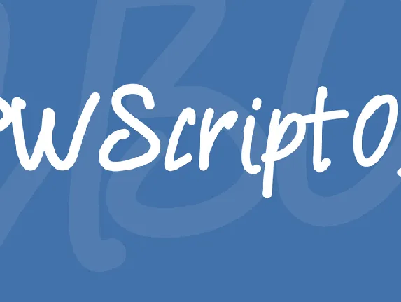 PWScript09 font