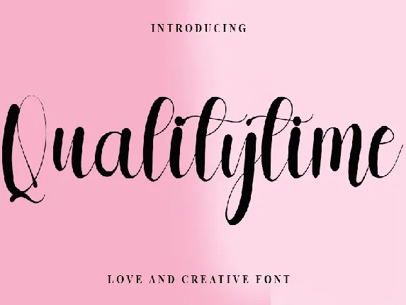 Qualitytime font