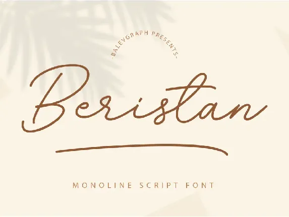 Beristand Monoline Script font