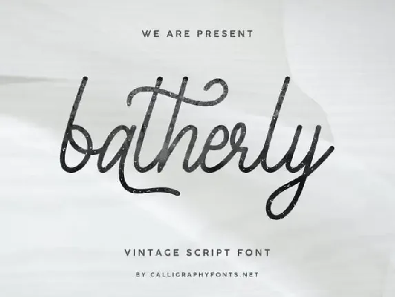 Batherly Handwriting Script font