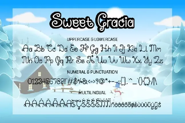 Sweet Gracia – Monoline font