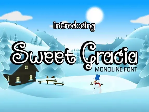 Sweet Gracia – Monoline font