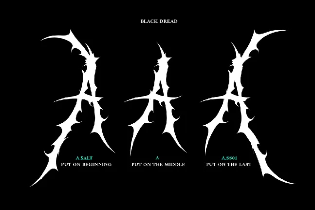 Black Dread font