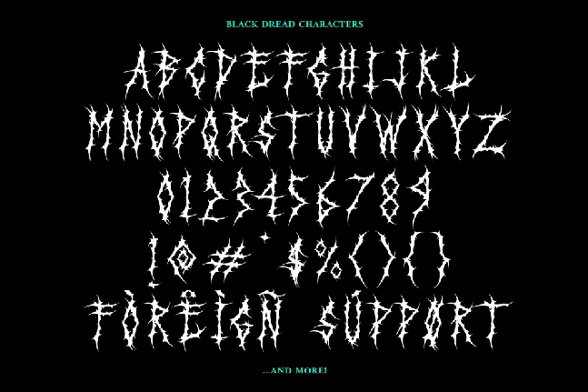 Black Dread font