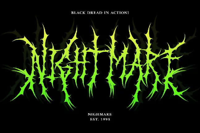 Black Dread font