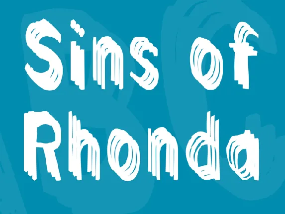 Sins of Rhonda font