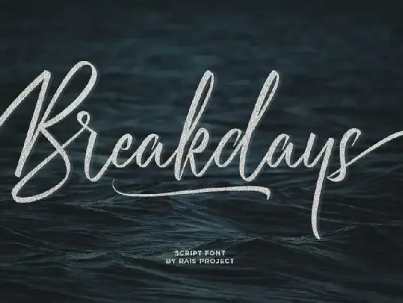 Breakdays Script font