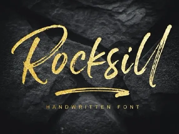 Rocksill Brush font