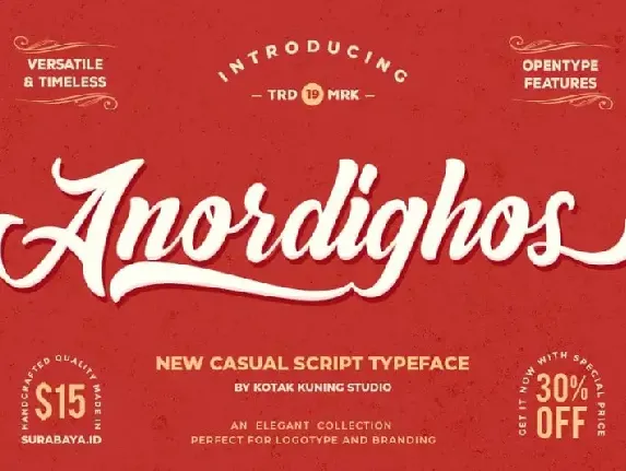 Anordighos Script font