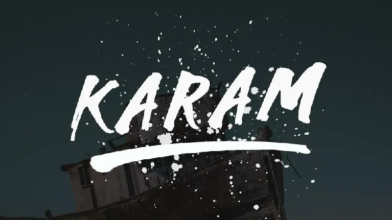 Karam Brush Free font