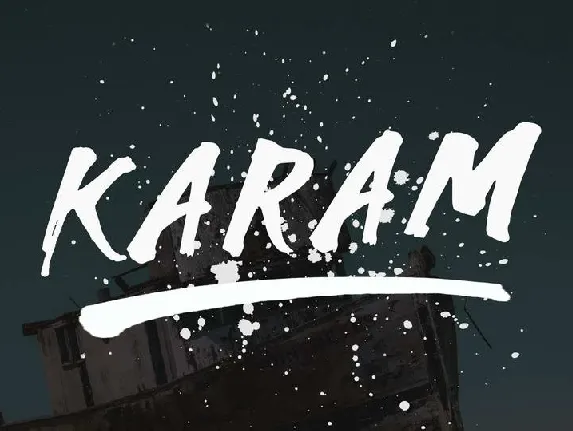 Karam Brush Free font