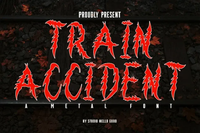 Train Accident Display font