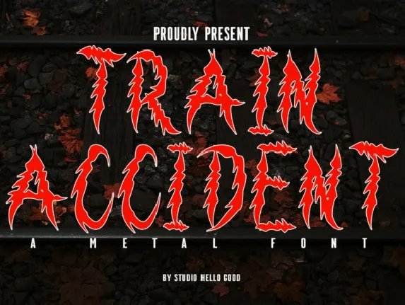 Train Accident Display font