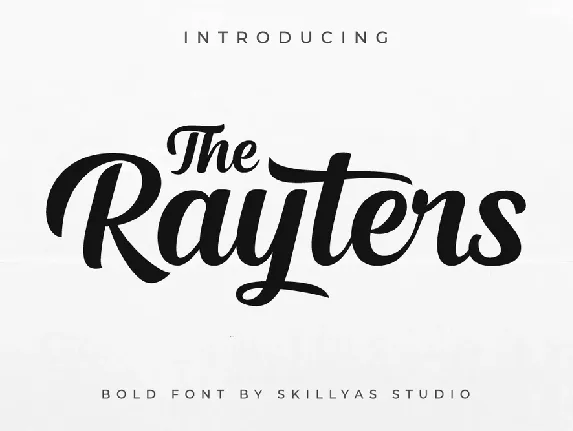 The Rayters font