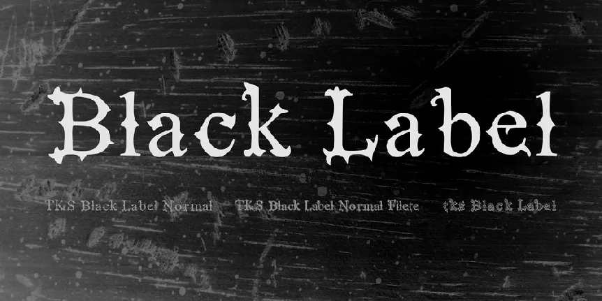 Black Label font