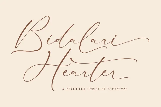 Bidalari Hearter font