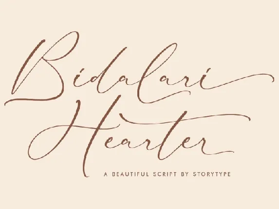 Bidalari Hearter font