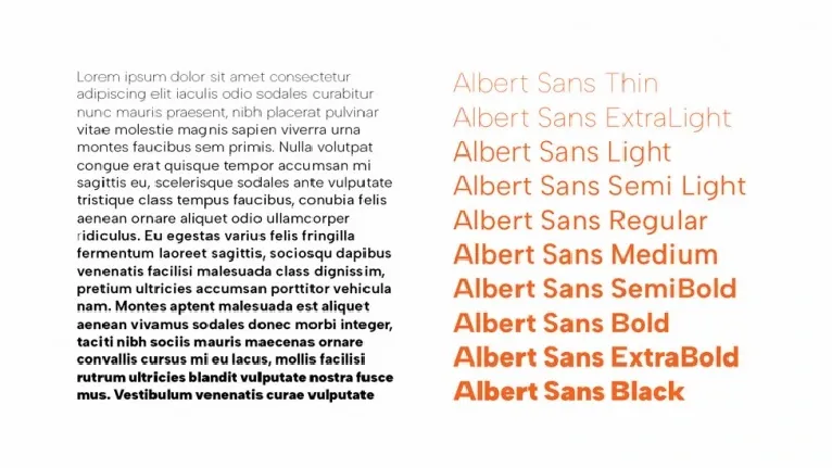 Albert Sans Family font