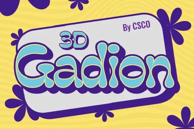 Gadion 3D font