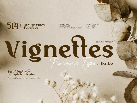 Vignettes font