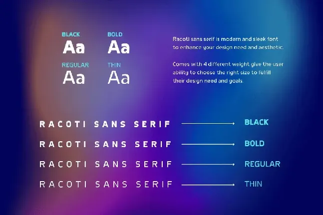 Racoti Personal Use font