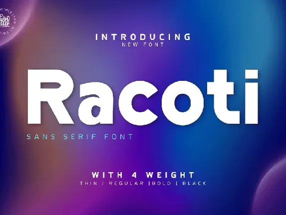 Racoti Personal Use font